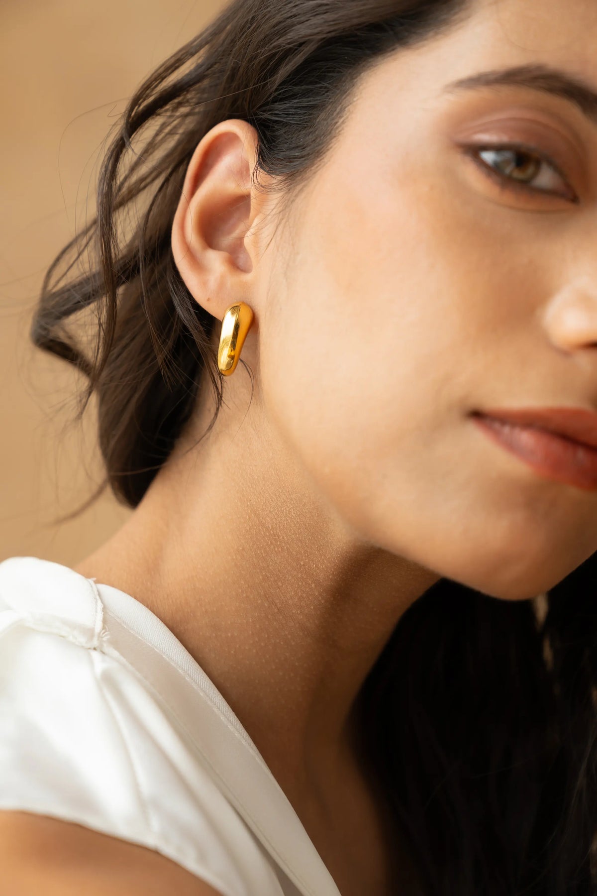 Dome Huggie Earrings