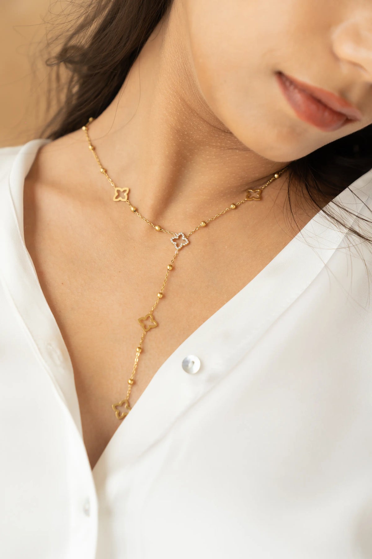 Clover Lariat Necklace