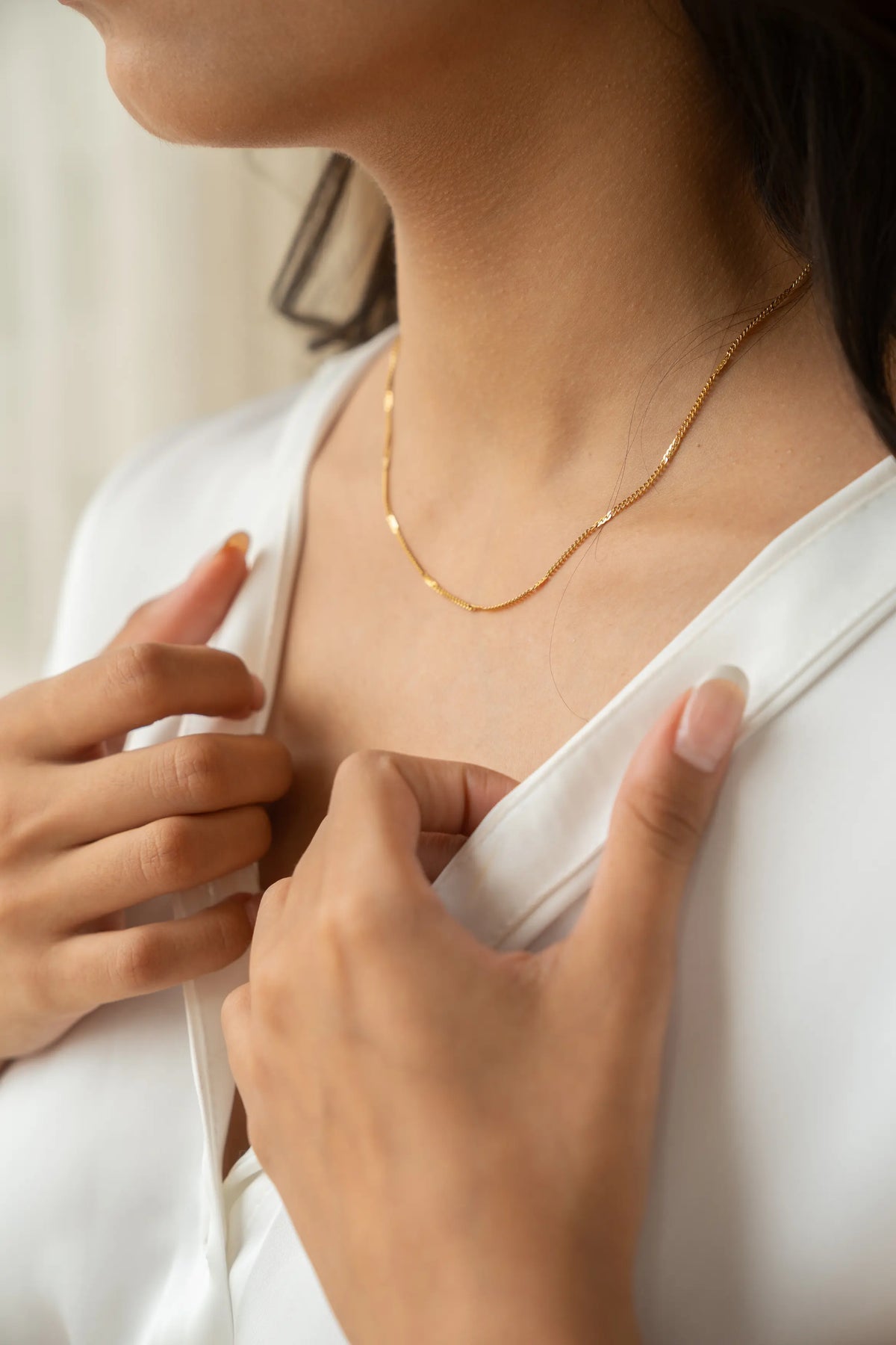 Ultra Fine Gold Chain Necklace