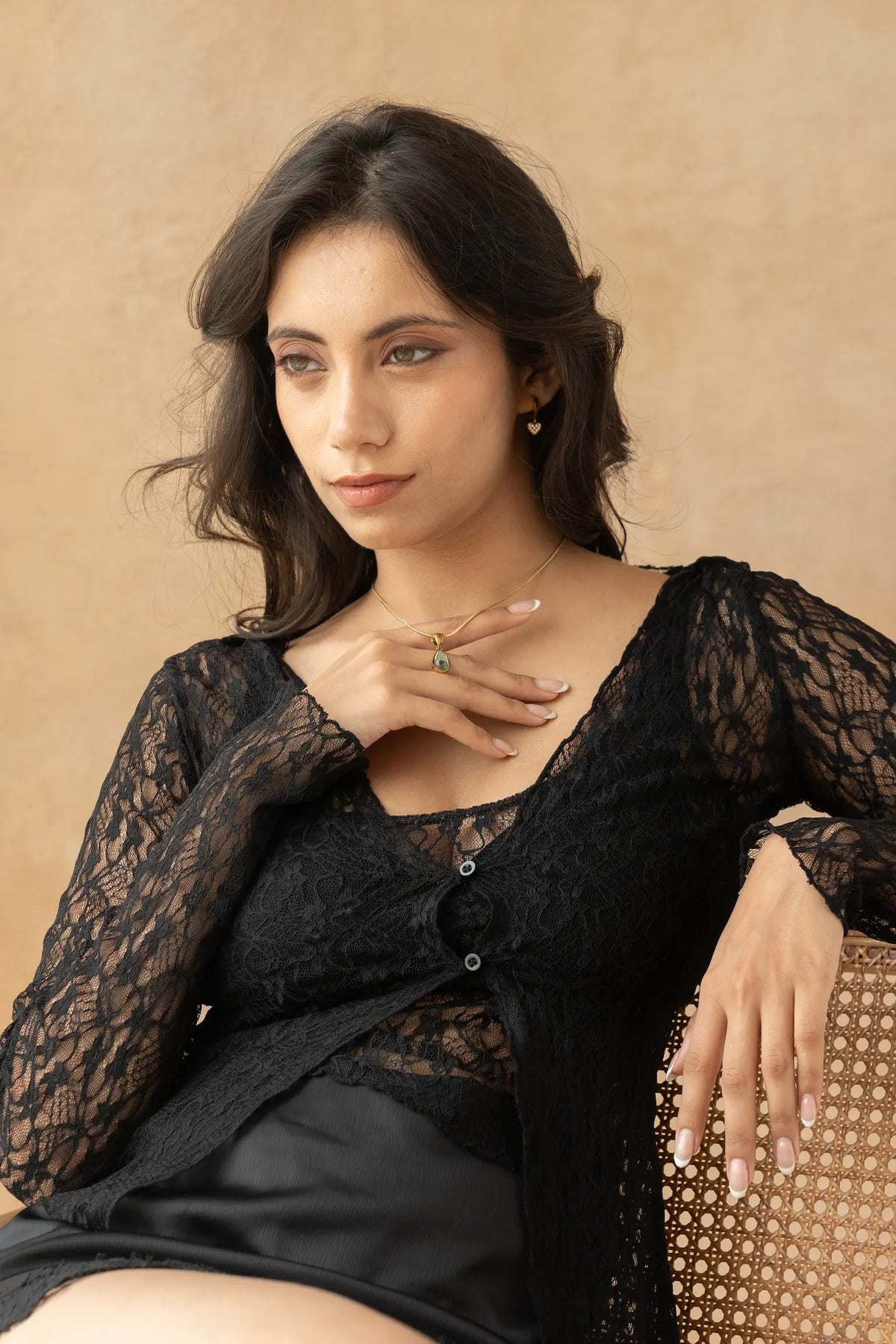 Green Teardrop Necklace