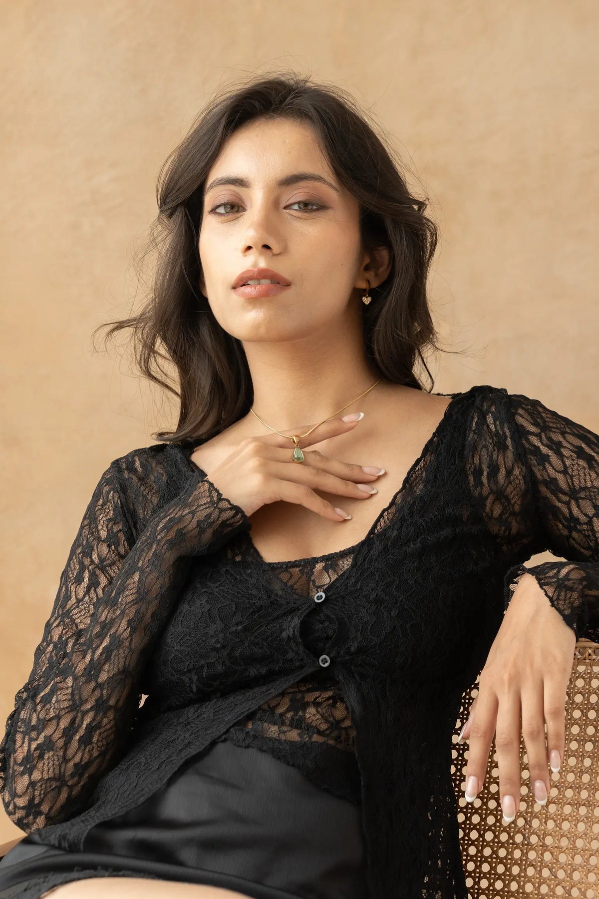 Green Teardrop Necklace