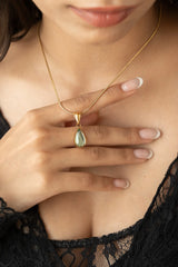 Green Teardrop Necklace