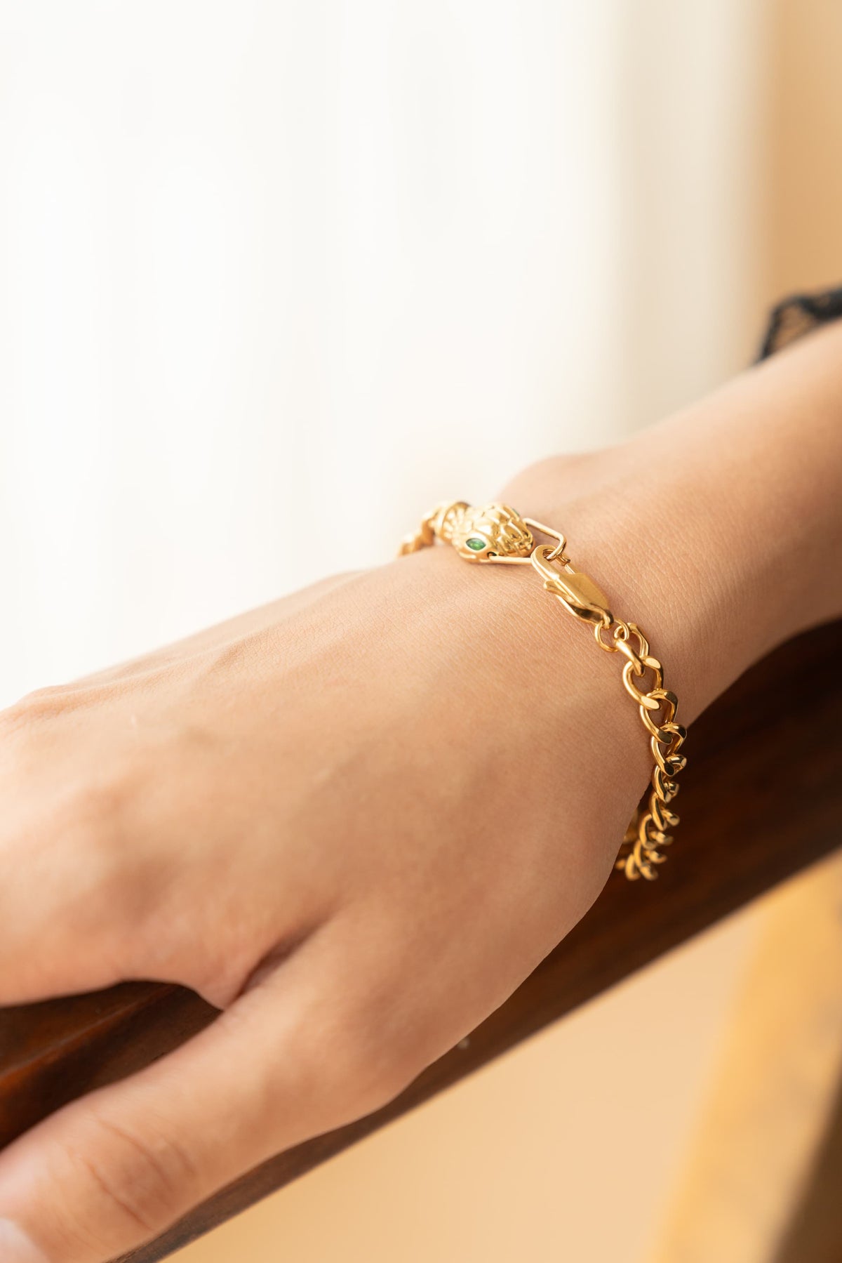 Snake Safety Pin Bracelet