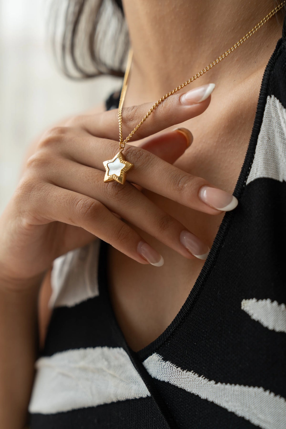 Mother of Pearl Star Necklace
