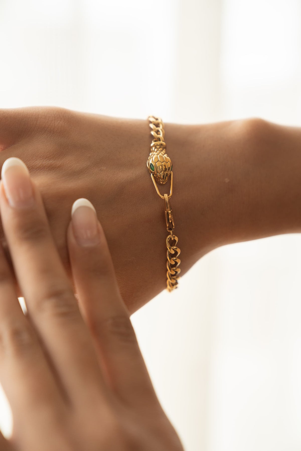 Snake Safety Pin Bracelet