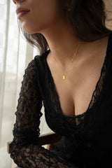 Dainty Engraved Pendant Necklace