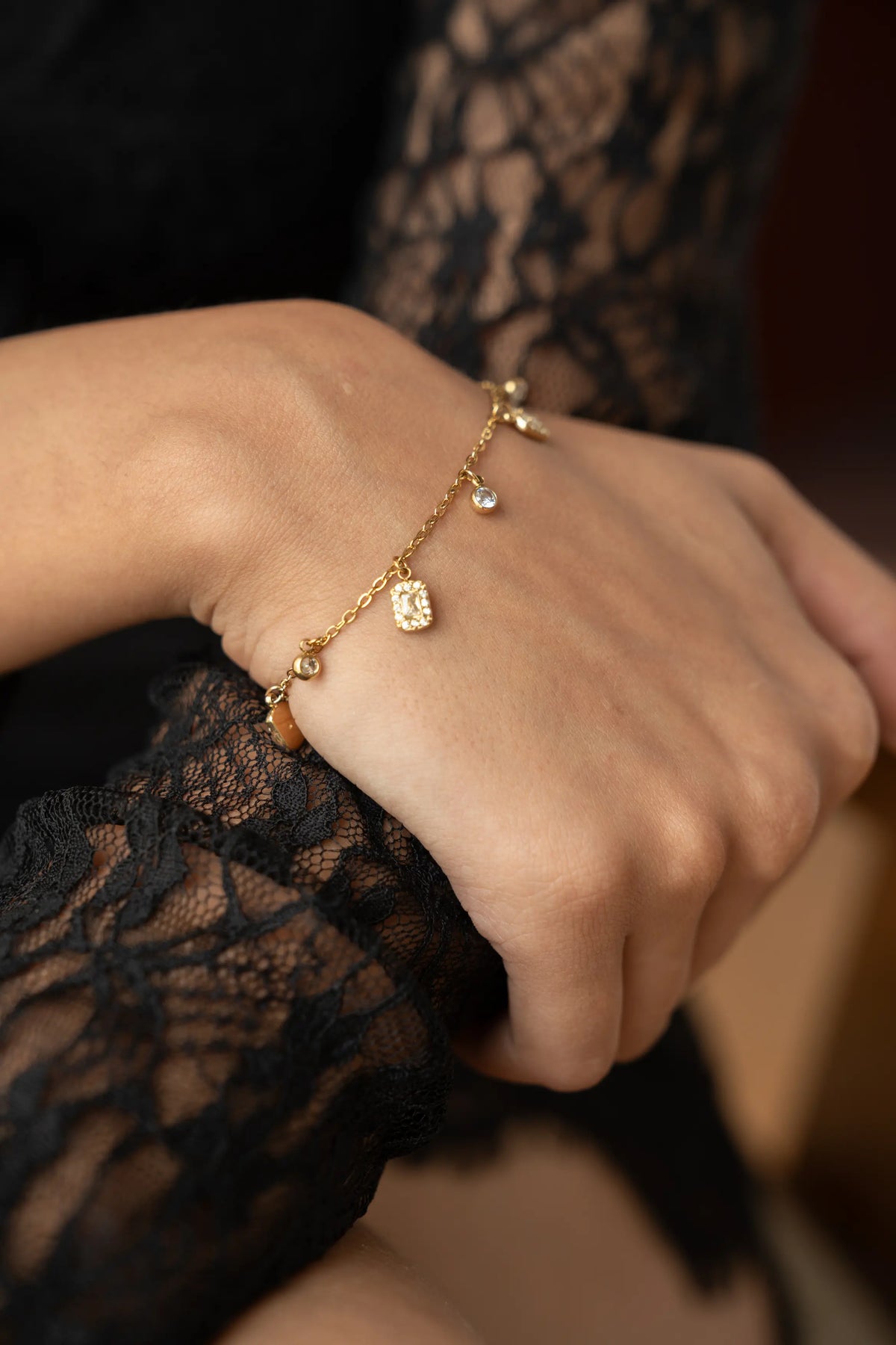 Crystal Charm Bracelet