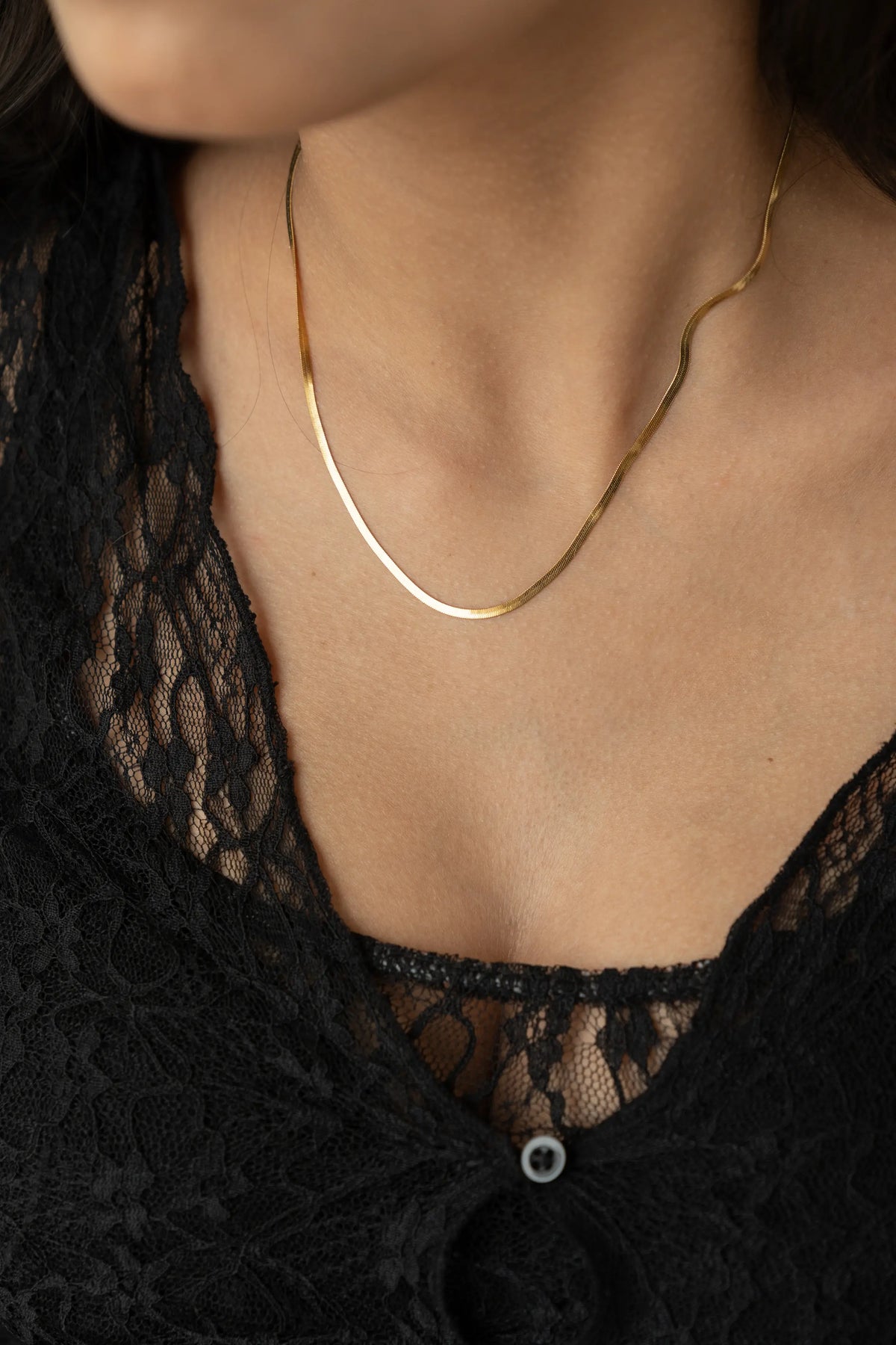 Flat Snake Chain Necklace