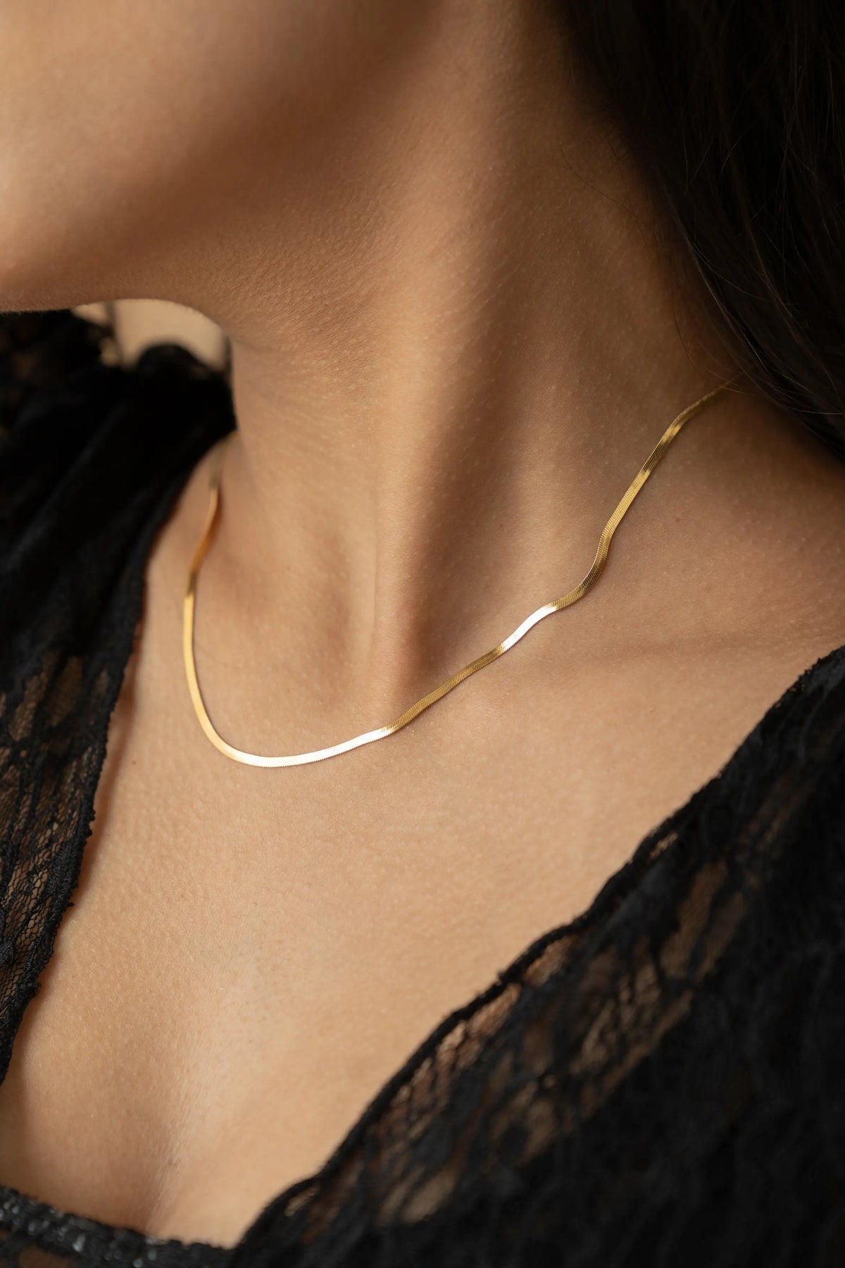 Flat Snake Chain Necklace