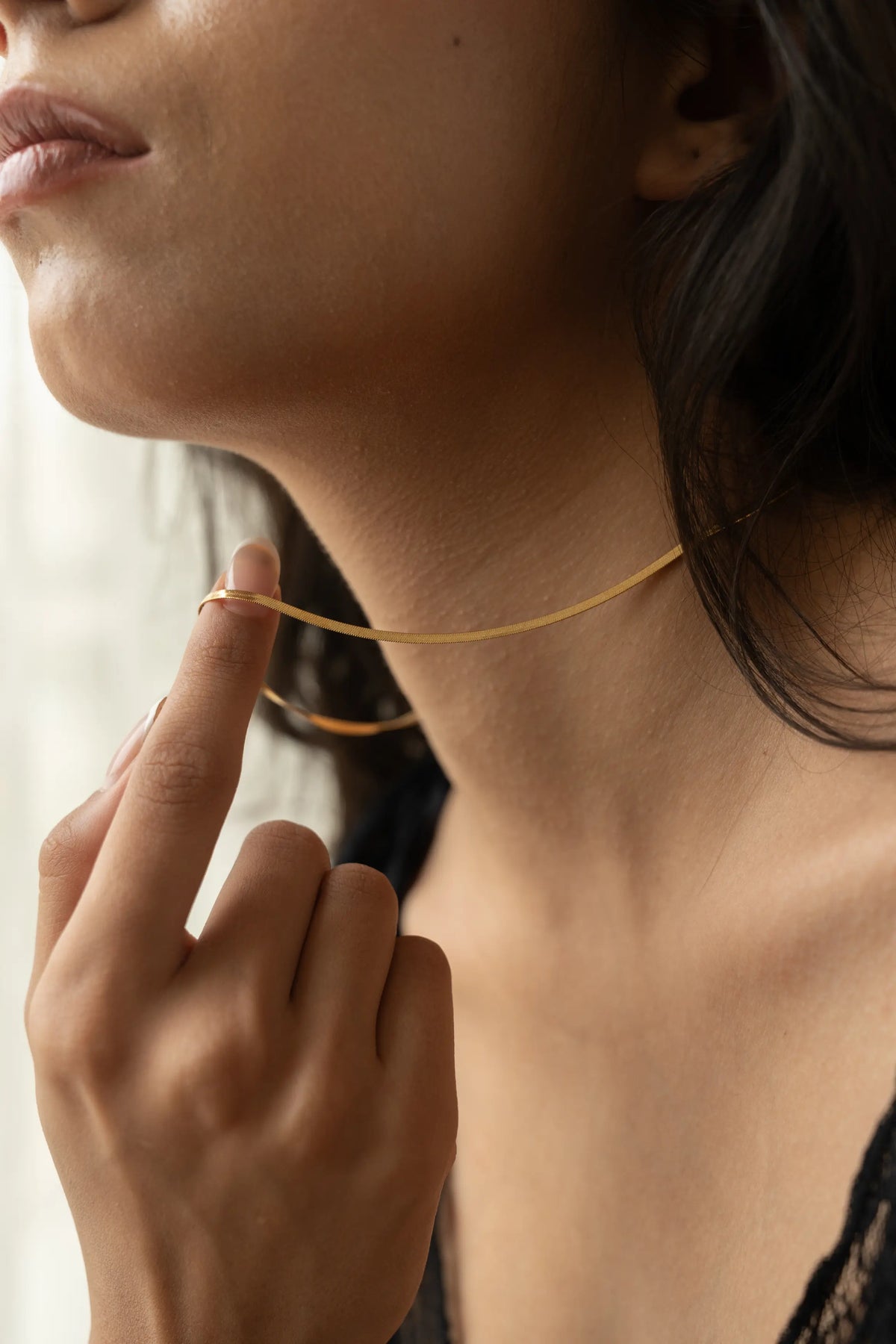 Flat Snake Chain Necklace