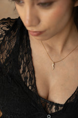 Gold Italian Horn Pendant