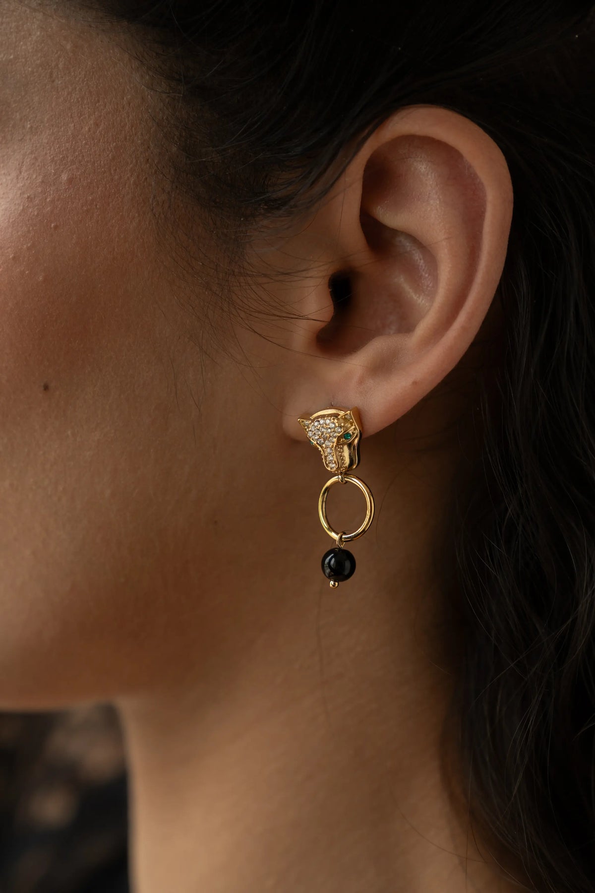 Panther Drop Earrings