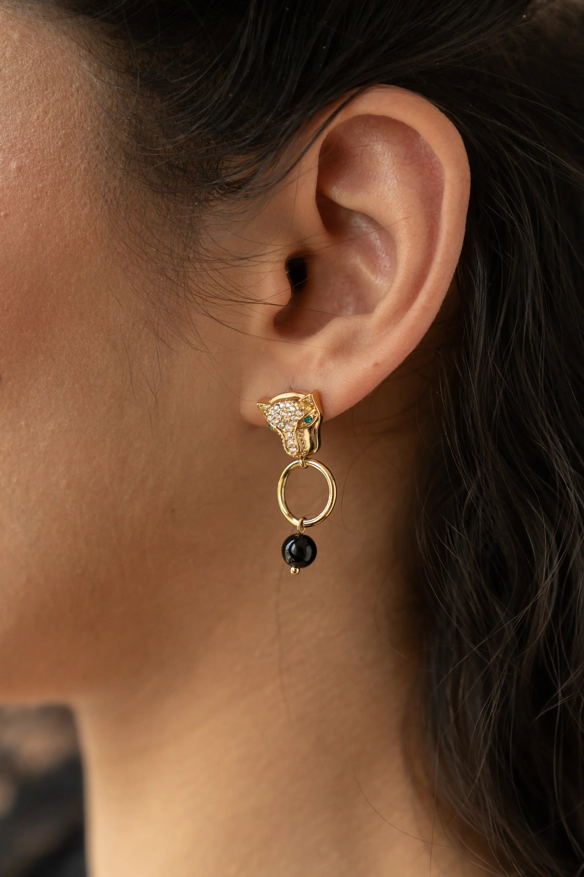 Panther Drop Earrings