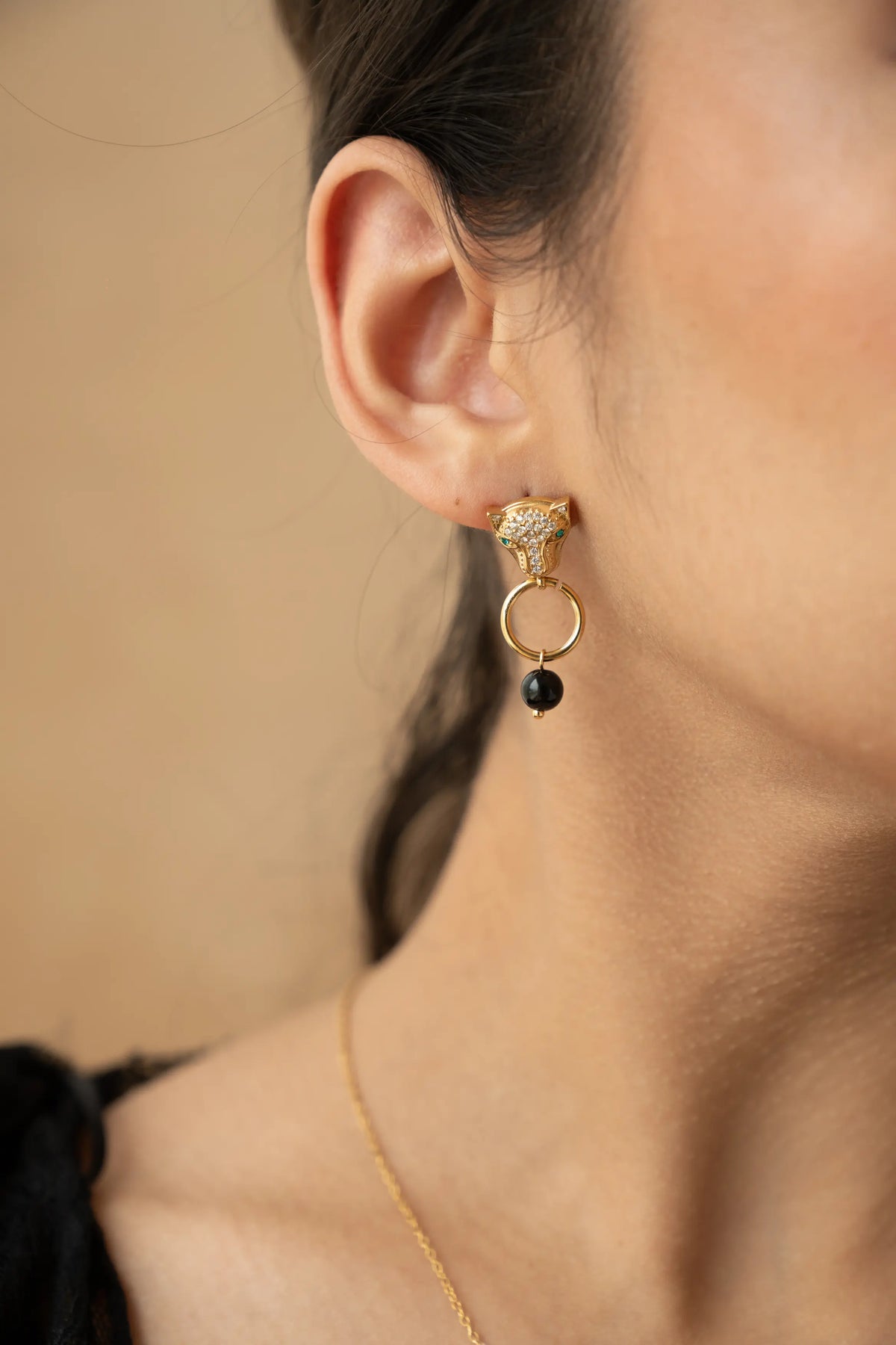 Panther Drop Earrings