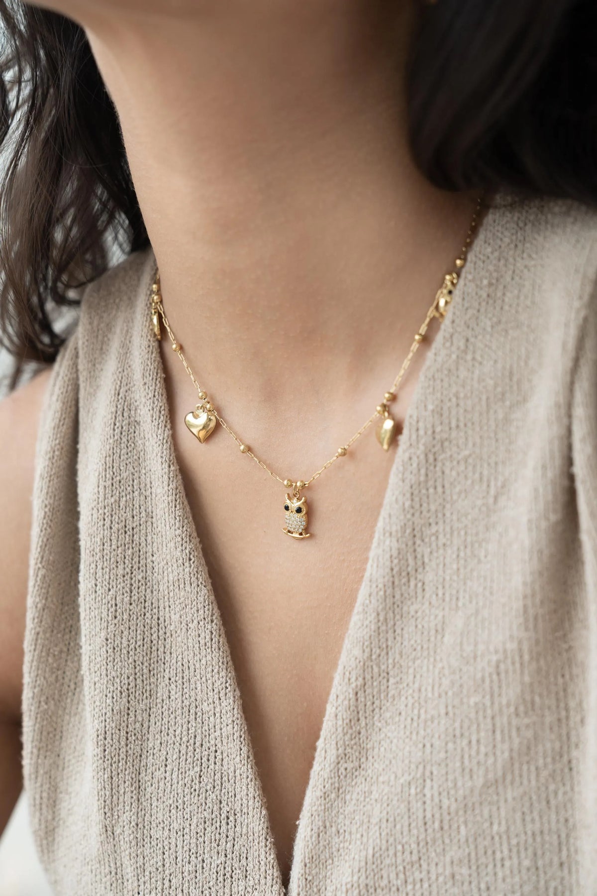 Owl Charm Necklace